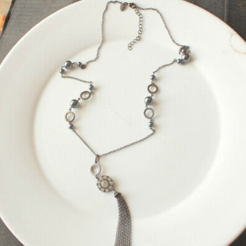 Lia sophia tassel necklace
